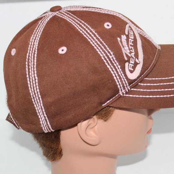 Women's Team Realtree Brown Pink Baseball Cap  One Size Adjustable Strapback - Picture 5 of 9
